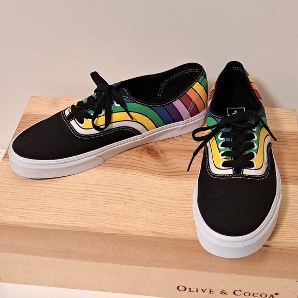 Vans Authentic Refract Black/True White/Multi Size US Men's 10 - Picture 4 of 12